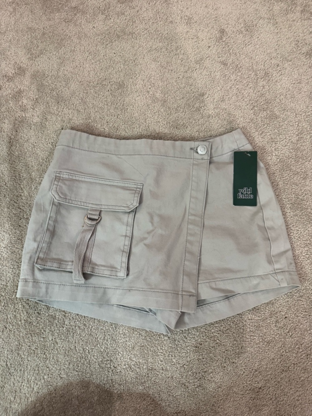 wild fable gray Utility Mini Skort with Flap Pocket